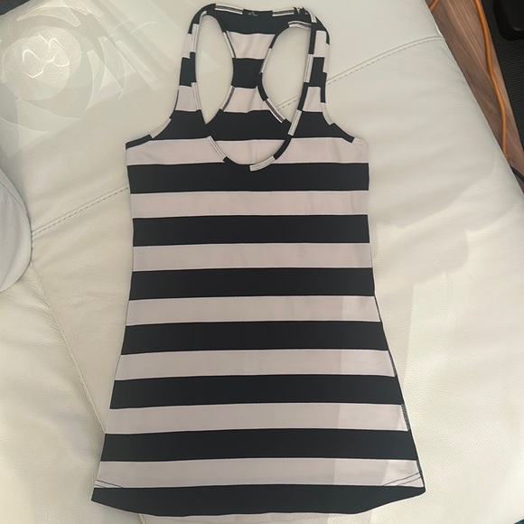 lululemon athletica Tops - Lululemon Tank Top Black and White Stripes